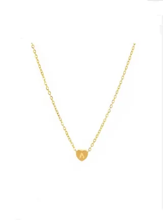 Heart Initial Necklaces for Women Girls Gold Filled Heart Pendant Letter Alphabet Necklace Heart Letter Initial Necklace Gifts 