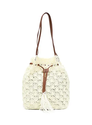 Polyester Bucket Bag White 