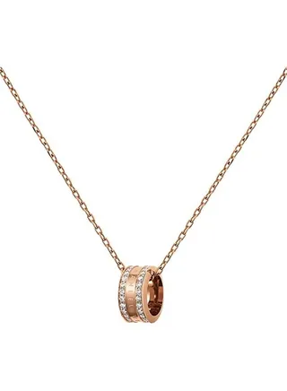 Daniel Wellington DW Rose Gold Necklace with Diamond Pendant 
