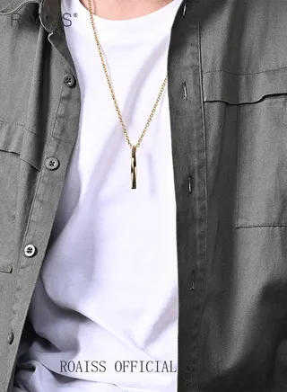 European Style Necklace Spiral Pendant Personalized Stainless Steel Titanium Steel Necklace Creative Punk Men's Pendant 