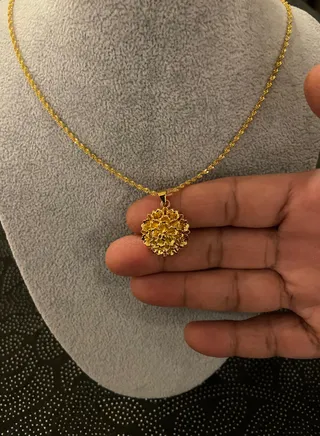 21k Gold Plated Necklace For Women 