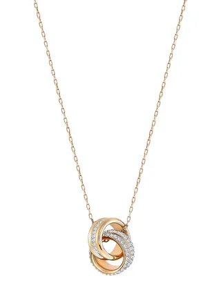 Rose Gold-tone Plated Women's Further Pendant with Clear Crystals 5240525 