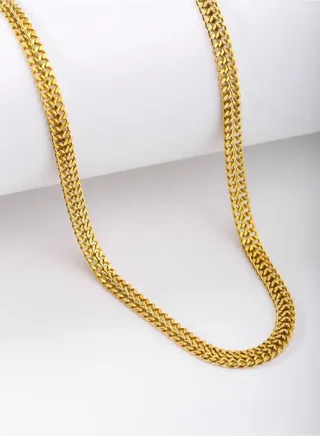 Elegant Stainless Steel Gold Plated Necklace For Women 