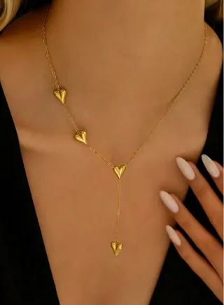 Trendy Stainless Steel Gold Plated Necklace For Women 