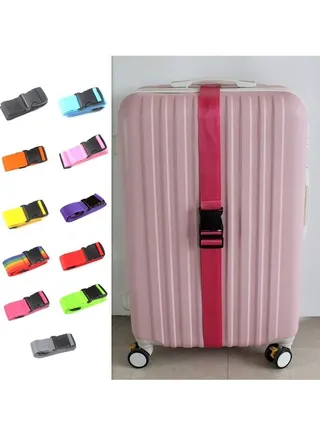 Luggage Packing With Luggage Suitcase Tied Pink/Black 