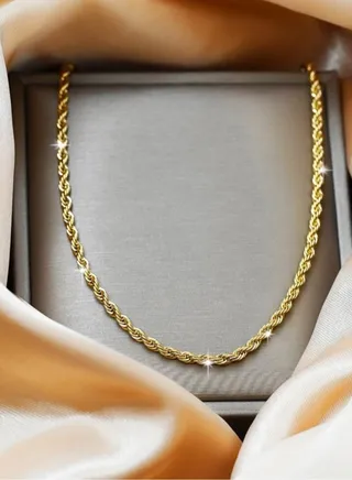 Elegant Stainless Steel Gold Plated Choker Necklace For Women 