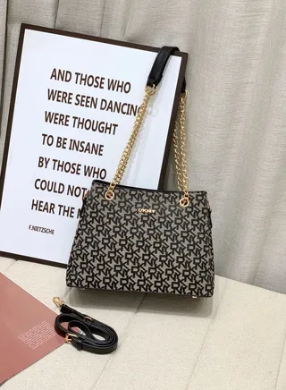 Handbags for Women, PU Leather Ladies Quilted Tote Purse and Handbags with Chain Strap 