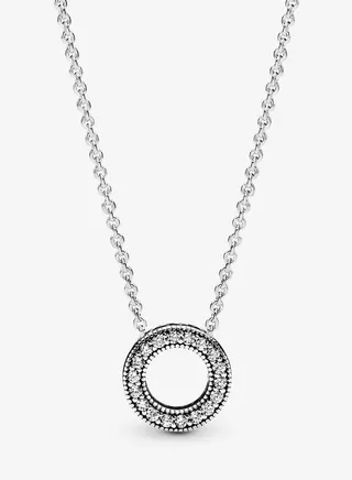 Pavé Circle Collier Women's Necklace for Pandora Signature 397436CZ-45 