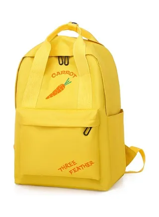 Embroidery Fruit Backpack yellow 
