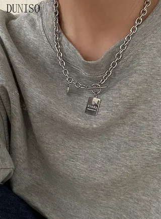 Fashionable Pendant Necklace Chain Cool Sweater Chain for Men and Women Jewelry Gift for Lover and Friend 