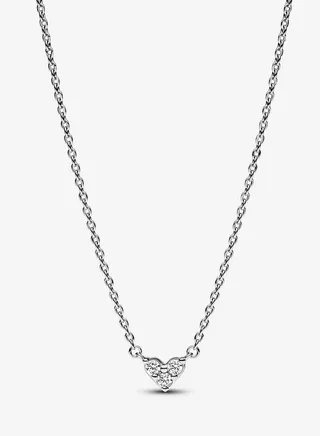 Triple Stone Heart Collier Women's Necklace for Pandora Timeless 393014C01-45 