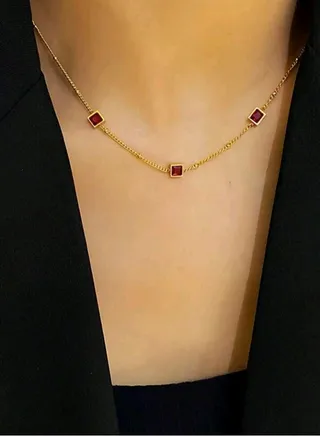 Trendy Stainless Steel Gold Plated Necklace For Women 