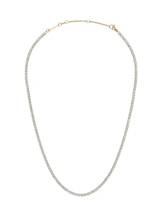 Classic rose gold tennis necklace 