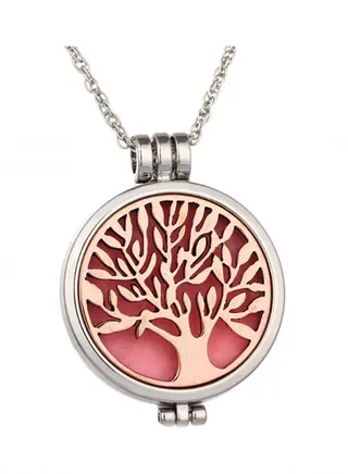 Stainless Steel Aromatherapy Essential Oil Diffuser Necklace 