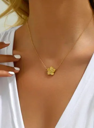 Elegant Stainless Steel Gold Plated Necklace For Women 