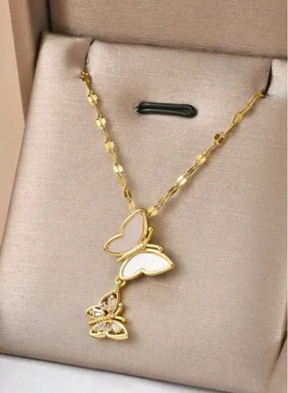 Trendy Stainless Steel Gold Plated Necklace For Women 