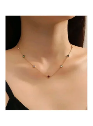Trendy Stainless Steel Gold Plated Necklace For Women 
