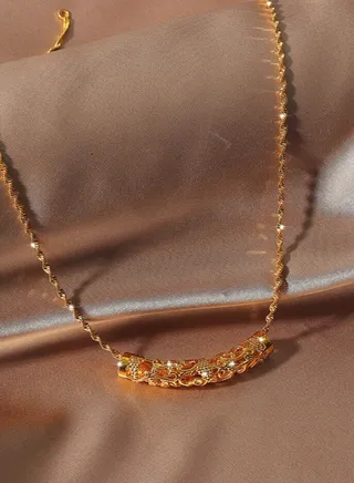 Elegant 18k Gold Plated Necklace For Women 
