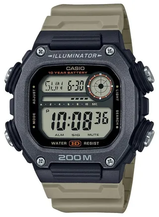 Men Watch Digital Easy Read Wide LCD Clear Dial Resin Band DW-291HX-5AVDF 