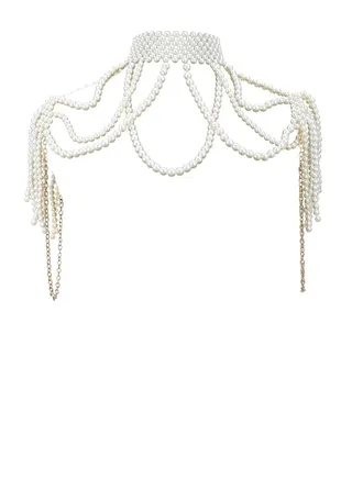 Pearl Shawl Body Chain, Pearl Shoulder Necklace Body Jewelry, Bra Tassel Body Chain, Summer Beach Body Accessories, Party Body Chains 