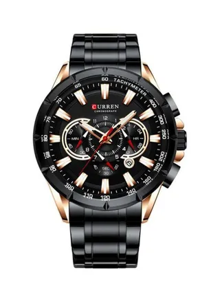 Men's Water Resistant Chronograph Watch 8363 - 48 mm - Black 