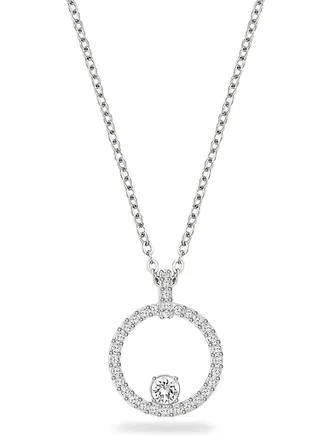 Creative circle element jewelry silver rhodium plated 
