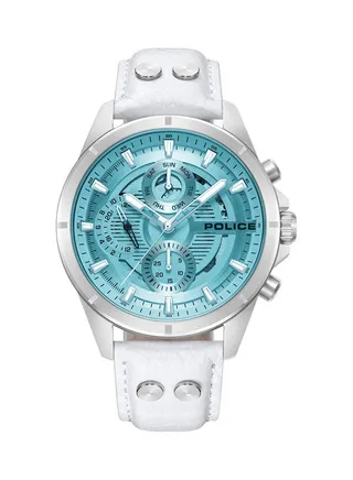 men Analog Round Shape Leather Wrist Watch PEWJF0004603 - 45 Mm 
