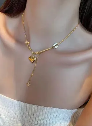 Trendy Stainless Steel Gold Plated Necklace For Women 