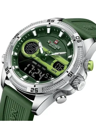 Men's Luxury Fashion Quartz Watches LCD Display Digital 3ATM Waterproof Sport Chronograph Watch NF9223 