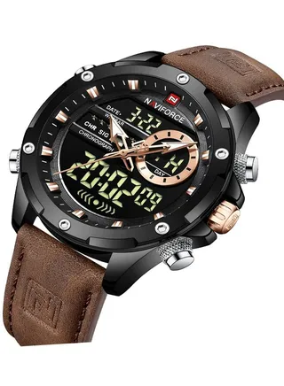 Men's Water Resistant Analog/Digital Watch NF9208 