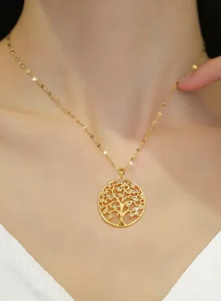 Elegant 18k Gold Plated Necklace For Women 