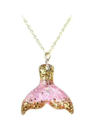 Mermaid Necklace Pink Mermaid Tail Necklace For Women 