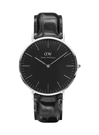 Daniel Wellington Classic Reading Men's Black Waterproof Quartz Watch Black Leather Strap -40mm DW00100135 