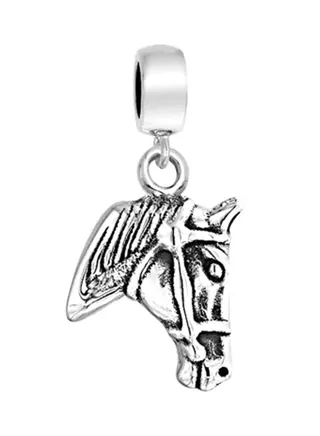 925 Sterling Silver Equestrian Horse Head Charm 