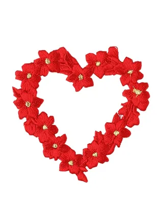 Floral Heart Design Patch 
