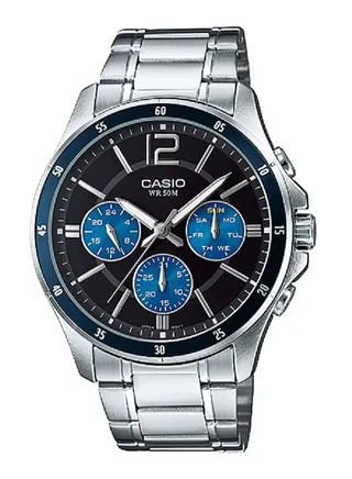 Stainless Steel Analog Wrist Watch MTP-1374D-2AVDF 
