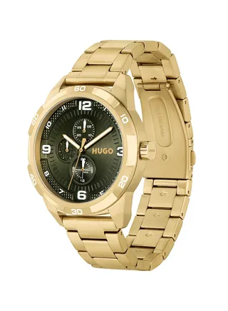 Men's Analog Round Shape Stainless Steel Wrist Watch 1530277 - 46 Mm 