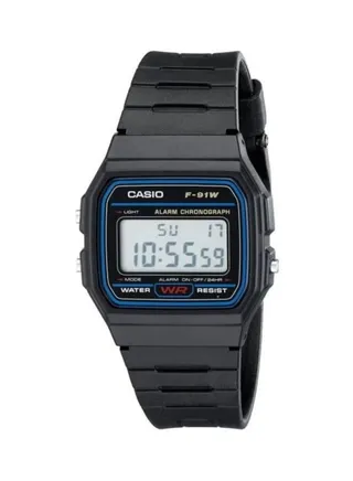 Men's Classic Digital Casio Watch F91W - 35 mm - Black 