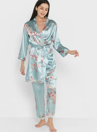 5 Piece Printed Pyjama Set