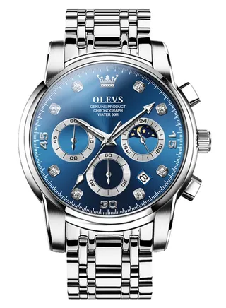 Watches for Men Stainless Steel Quartz Water Resistant Watch 2889 