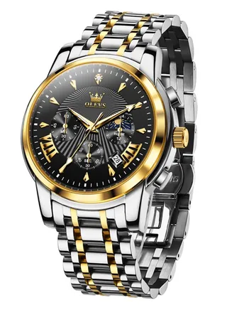 Watches For Men Stainless Steel Quartz Water Resistant Watch 41mm 2892 
