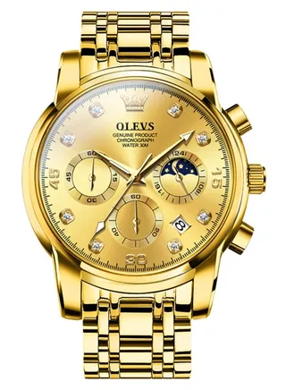 Watches for Men Stainless Steel Quartz Water Resistant Watch 2889 