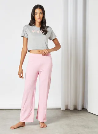 Heart Pyjama Set (Set of 2) Grey/Pink 