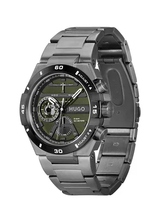 Men's Analog Round Shape Stainless Steel Wrist Watch 1530340 - 46 Mm 