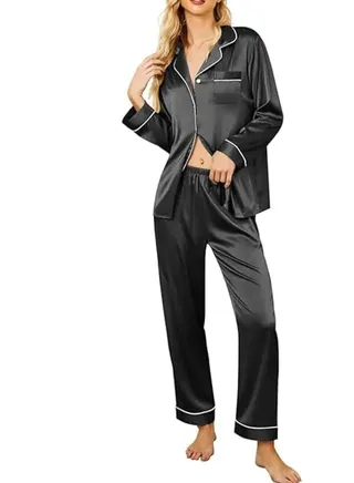 Women Silk Satin Elegant Soft and Comforable Pajama Set 