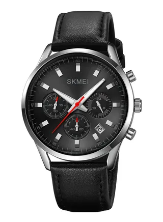 Watches for Men Quartz Leather Analog Water Resistant Chronograph 2083 
