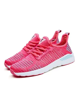 Flying Thread Mesh Running Shoes Red 