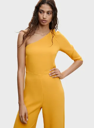 One Shoulder Wide Leg Jumpsuit 