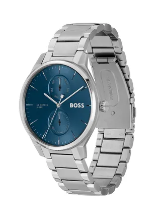 Men's Analog Round Shape Stainless Steel Wrist Watch 1514106 - 43 Mm 