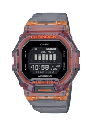 Men's G-Shock Men Black Dial Resin Band Digital Analog Watch GBD-200SM-1A5DR 